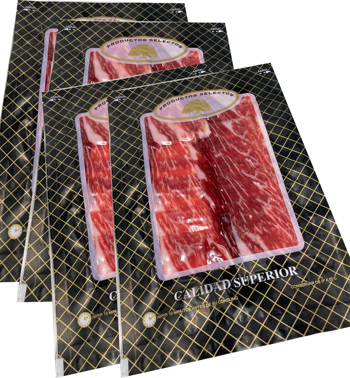 10 sobres paleta pata negra de 100 g.
